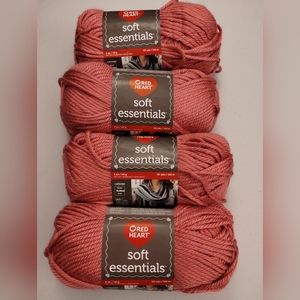 4 Brand New Red Heart Soft Essentials Yarn Bundle